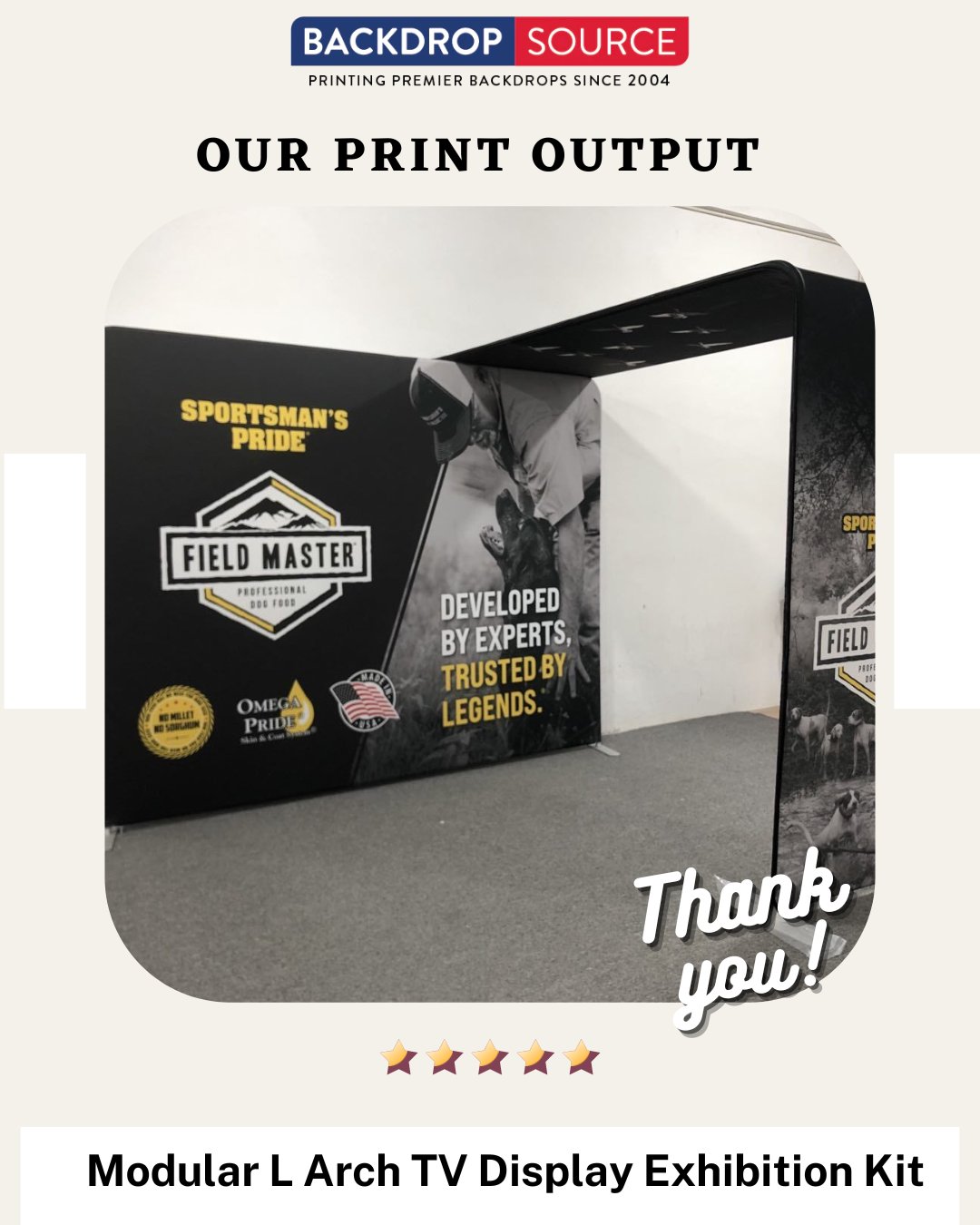 Backdropsource Facebook ad: Exhibition Booth Displays