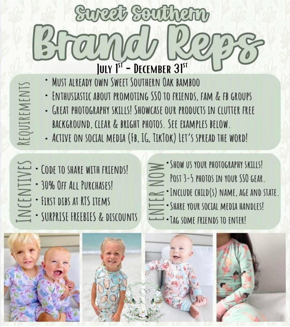 Sweet Southern Oak Children’s Clothing & Bamboo Page Facebook ad: Sweet Southern Oak • Bamboo & Leisurewear