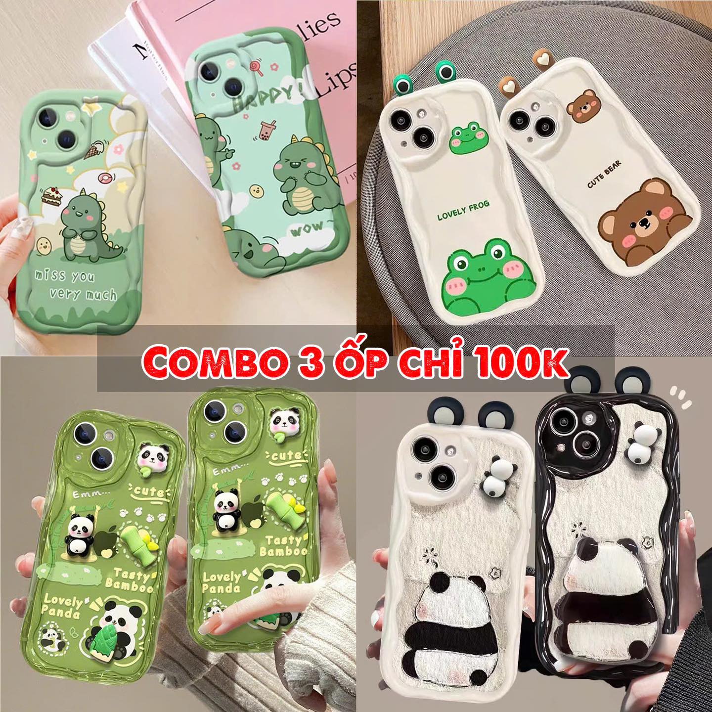Thế Giới Ốp Lưng Facebook ad: Combo 3 ốp lưng chỉ với 100k
