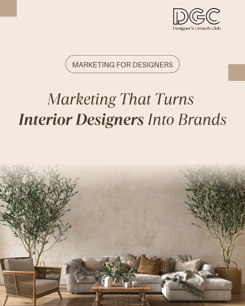 Designers Growth Club Facebook ad: Tired of posting into the void?