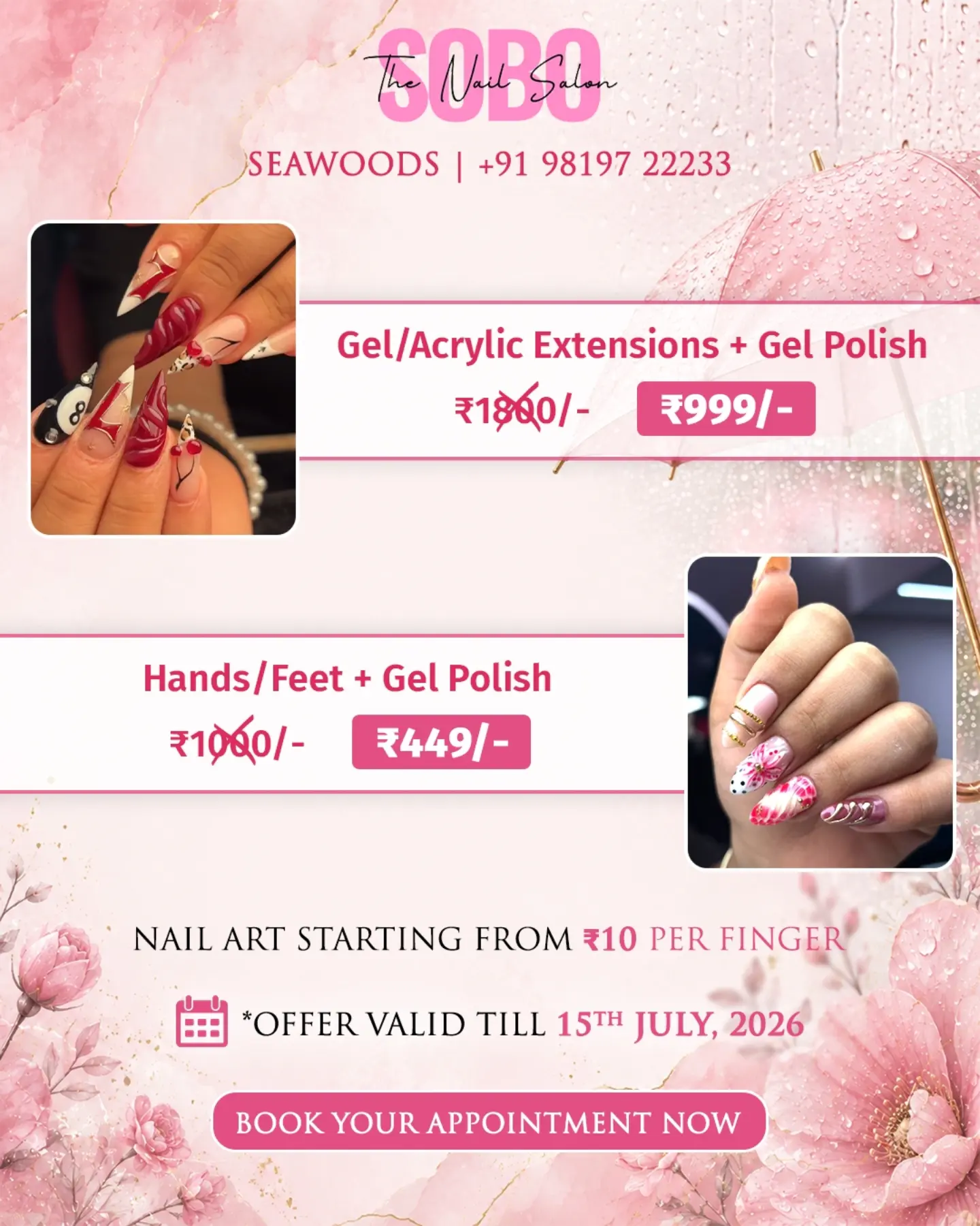 thesobonailsalon.seawoods Facebook ad: This monsoon, wrap your nails in beauty that…