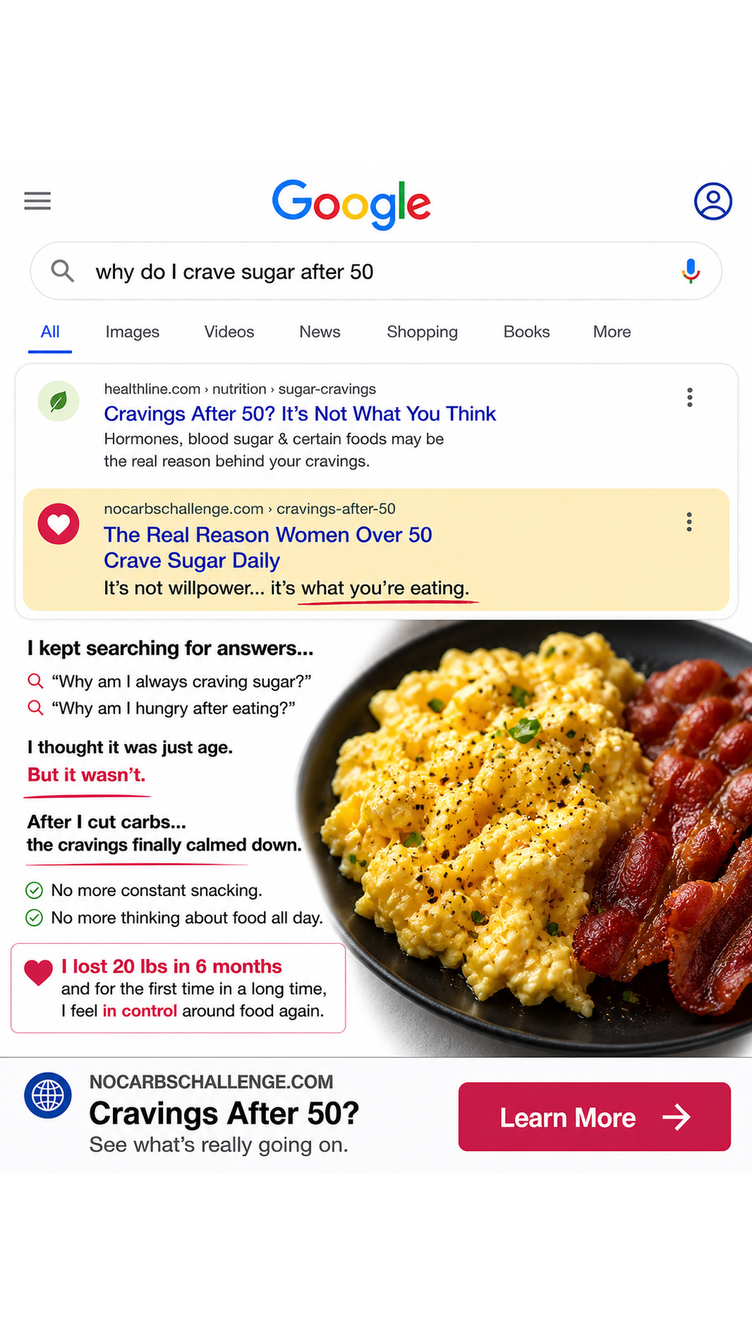 My Diet Challenge Facebook ad: She Lost 32 Lbs. Didn't Count a Calorie