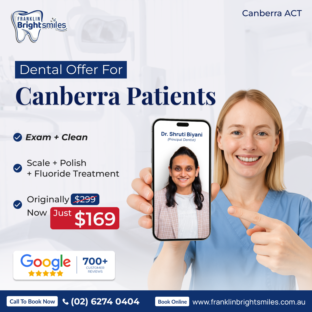 Franklin Bright Smiles Facebook ad: Special Offers On Check-Up and Cleaning, Now at $169