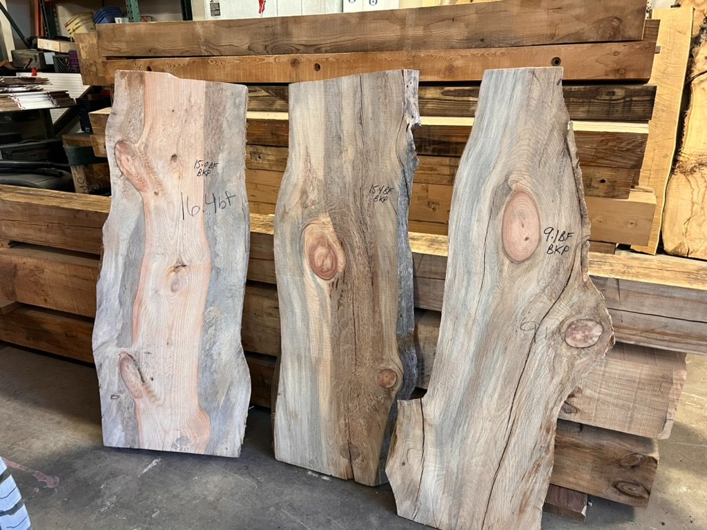 Sarah Miller Facebook ad: LIVE EDGE SLABS, Colorado Grown & Kiln Dried!