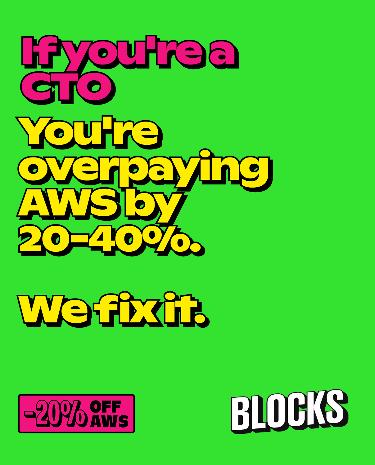 Blocks - AWS Cost Optimization Facebook ad
