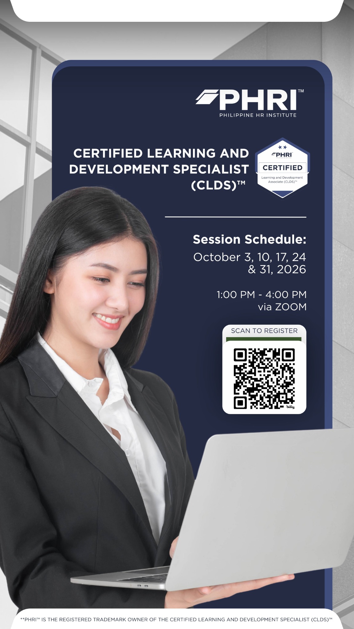 Philippine HR Institute Facebook ad: Become a Certified L&D Specialist (CLDS)