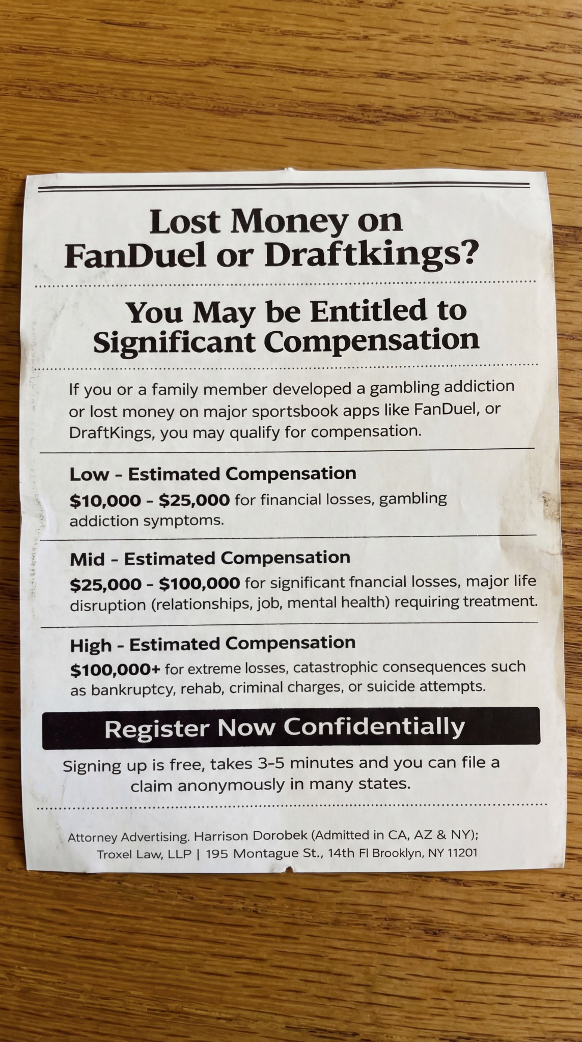 Sports Apps Compensation Claims Facebook ad
