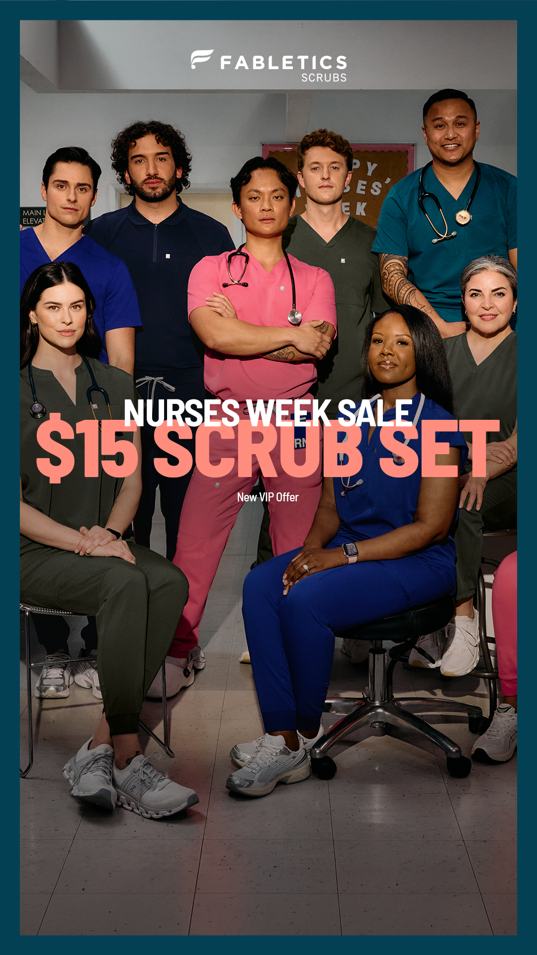 Fabletics Scrubs Facebook ad