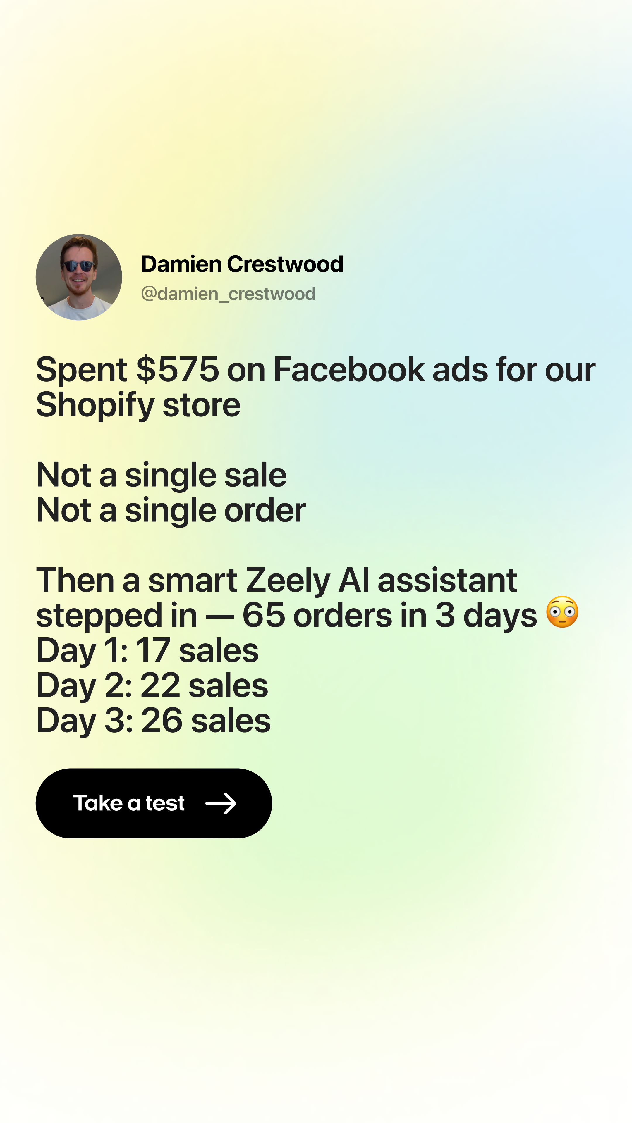 Zeely Facebook ad