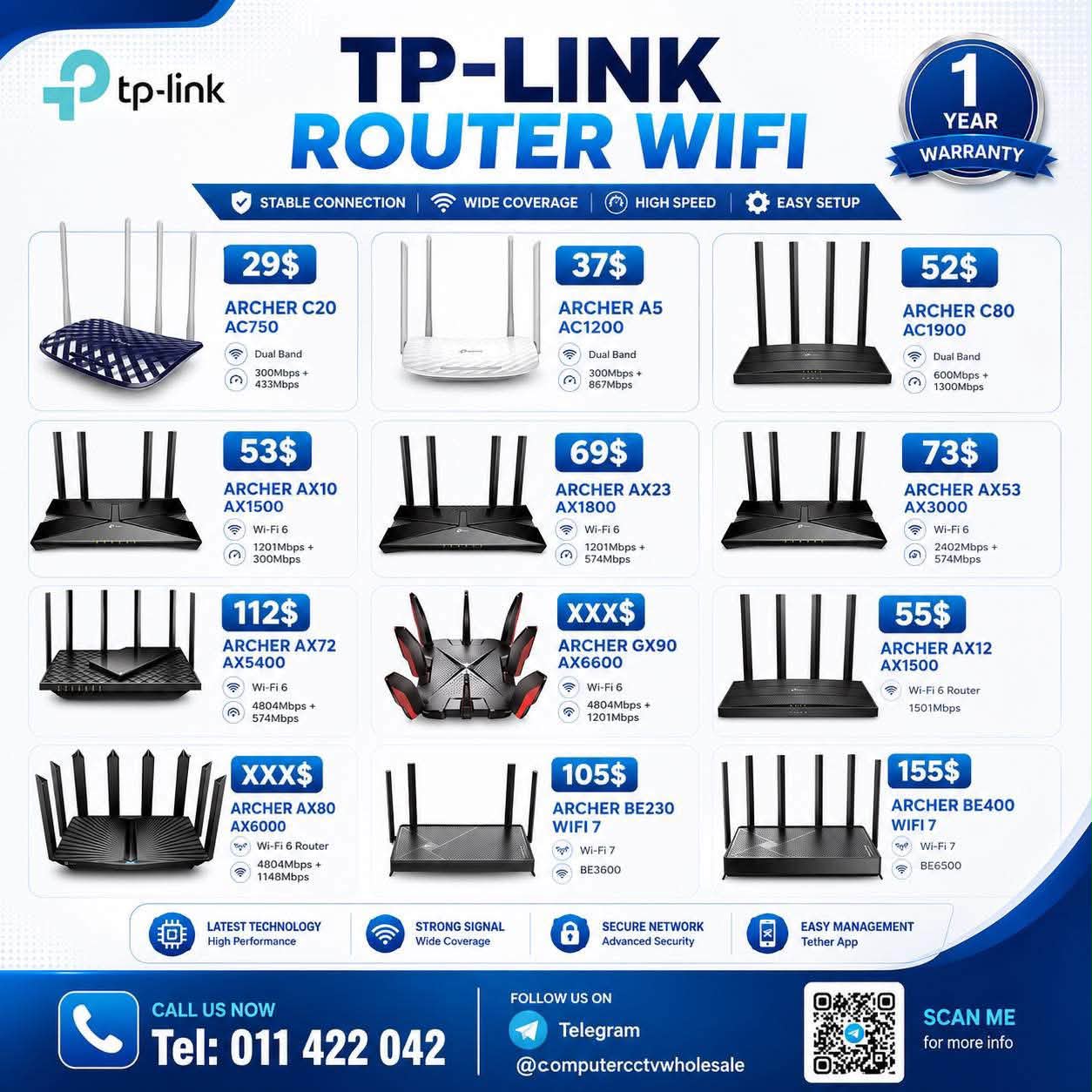 Computer and CCTV Wholesale Facebook ad: Network Solutions គ្រប់ប្រភេទ សម្រាប់ Home • Office •…
