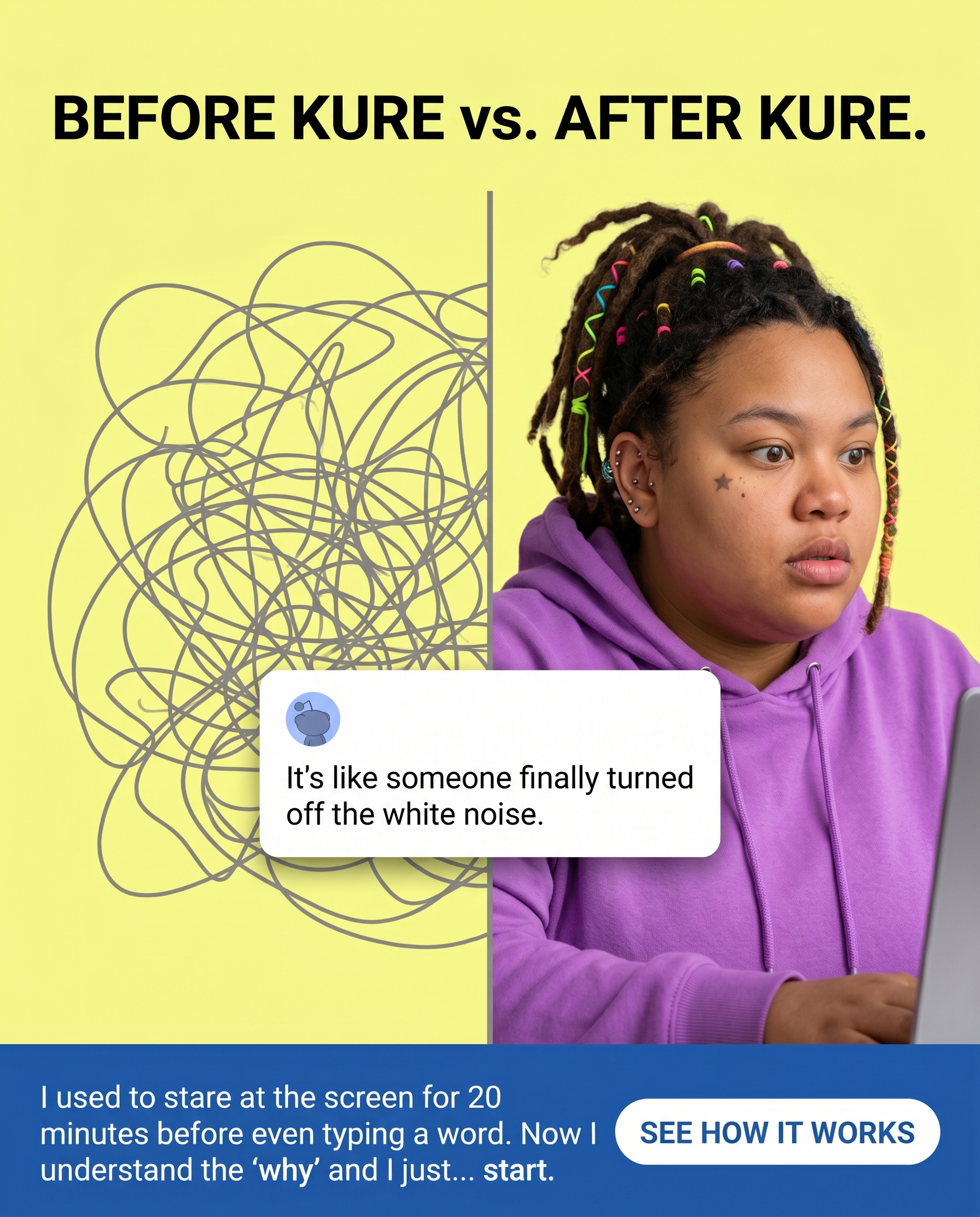 Kure for Hypnotherapy Facebook ad