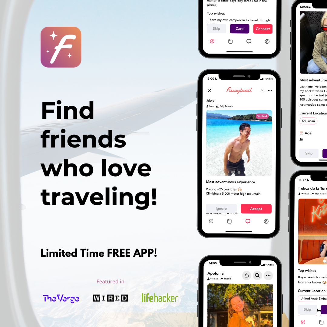 Fairytrail - Travel Friends App Facebook ad