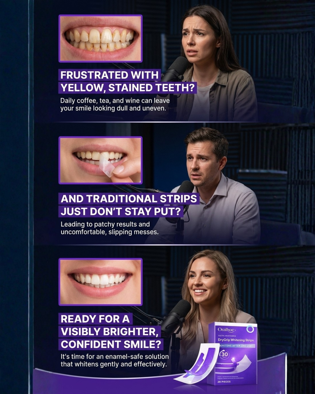Vivir Bien Facebook ad: Whiter Teeth Without the Slip