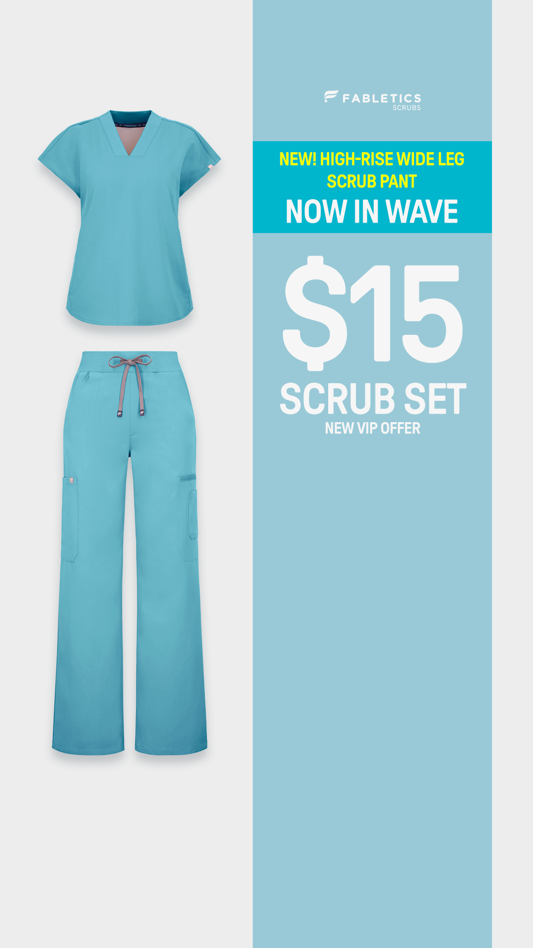 Fabletics Scrubs Facebook ad