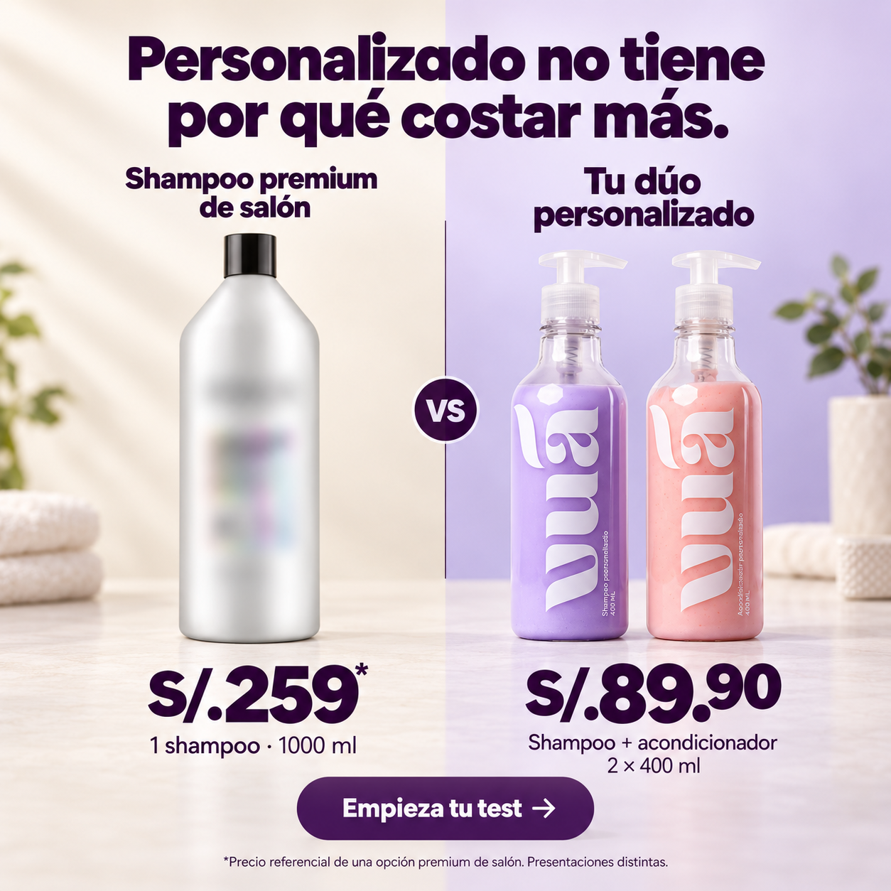 Vua Perú Facebook ad: Shampoo hecho para ti
