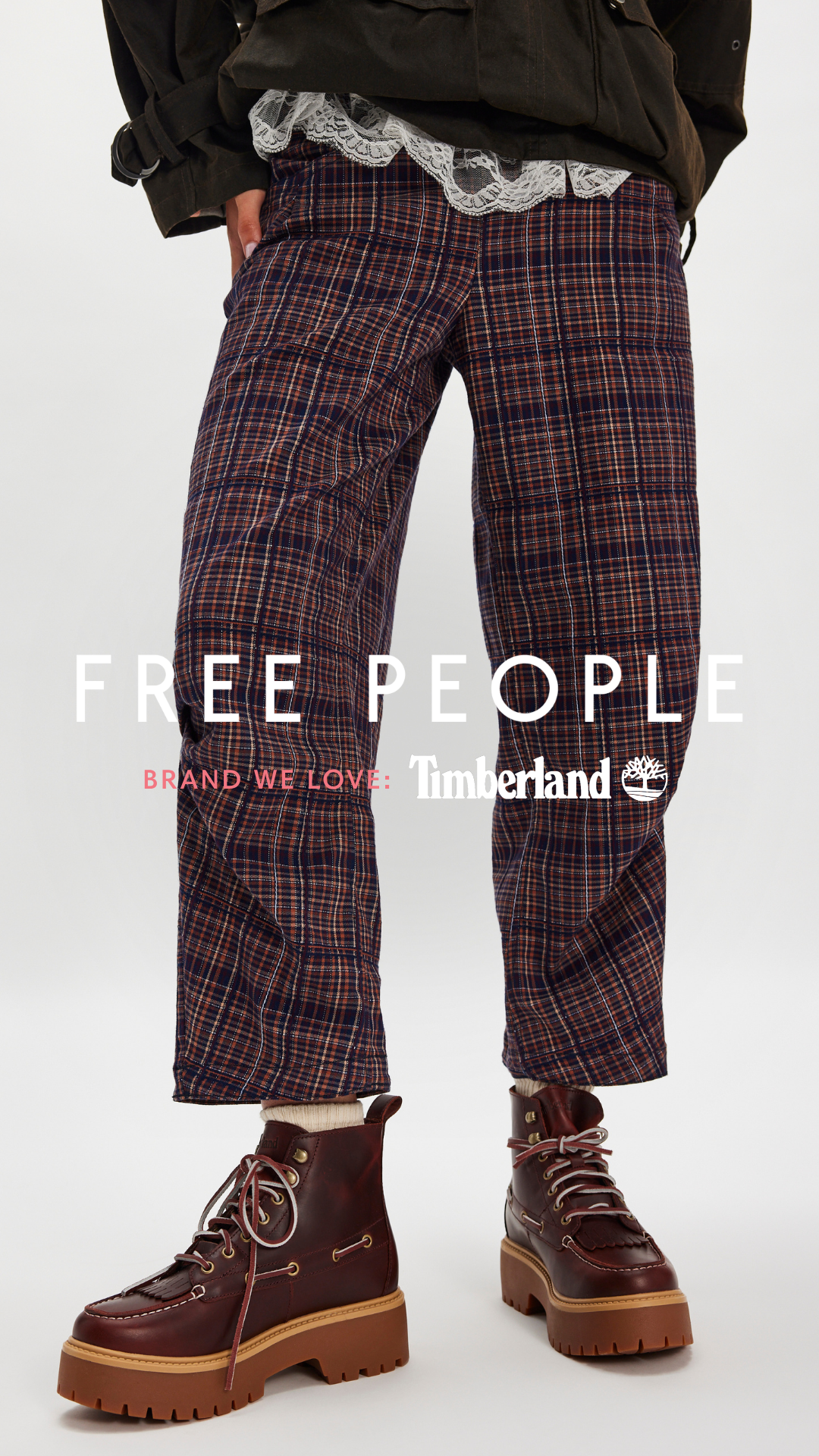 Free People Facebook ad: Timberland