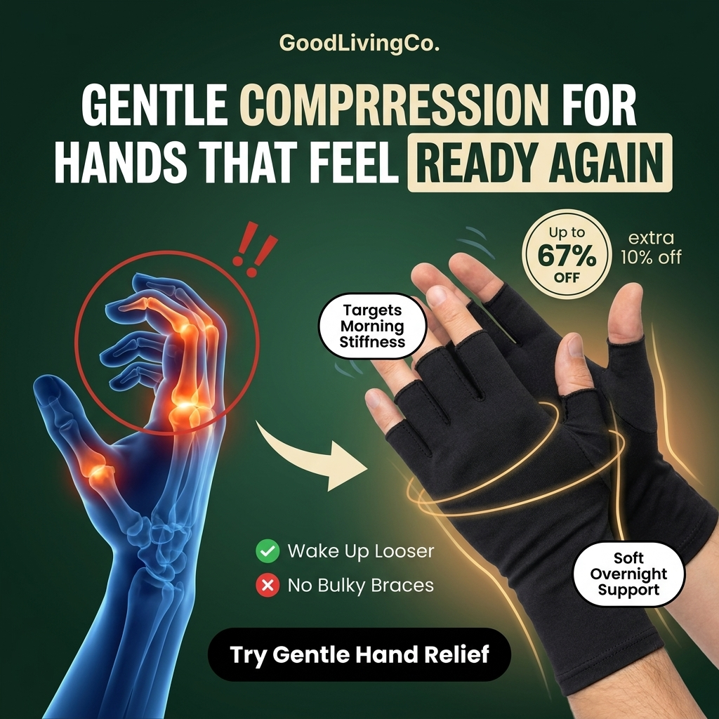 Goodlivingco Facebook ad: Wake Up With Easier Hands