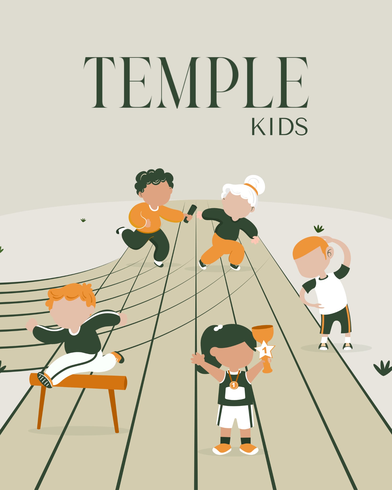 Temple social club Facebook ad: TEMPLE kids - lengvosios atletikos treniruotės vaikams