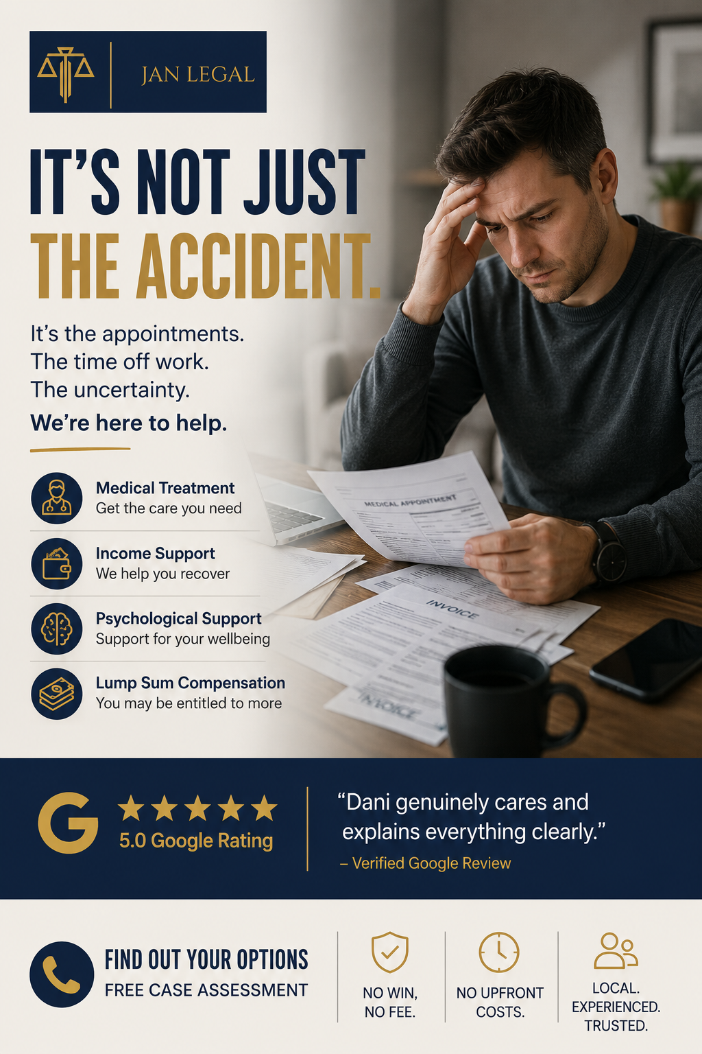 Jan Legal Facebook ad: Injured in a Car Accident?