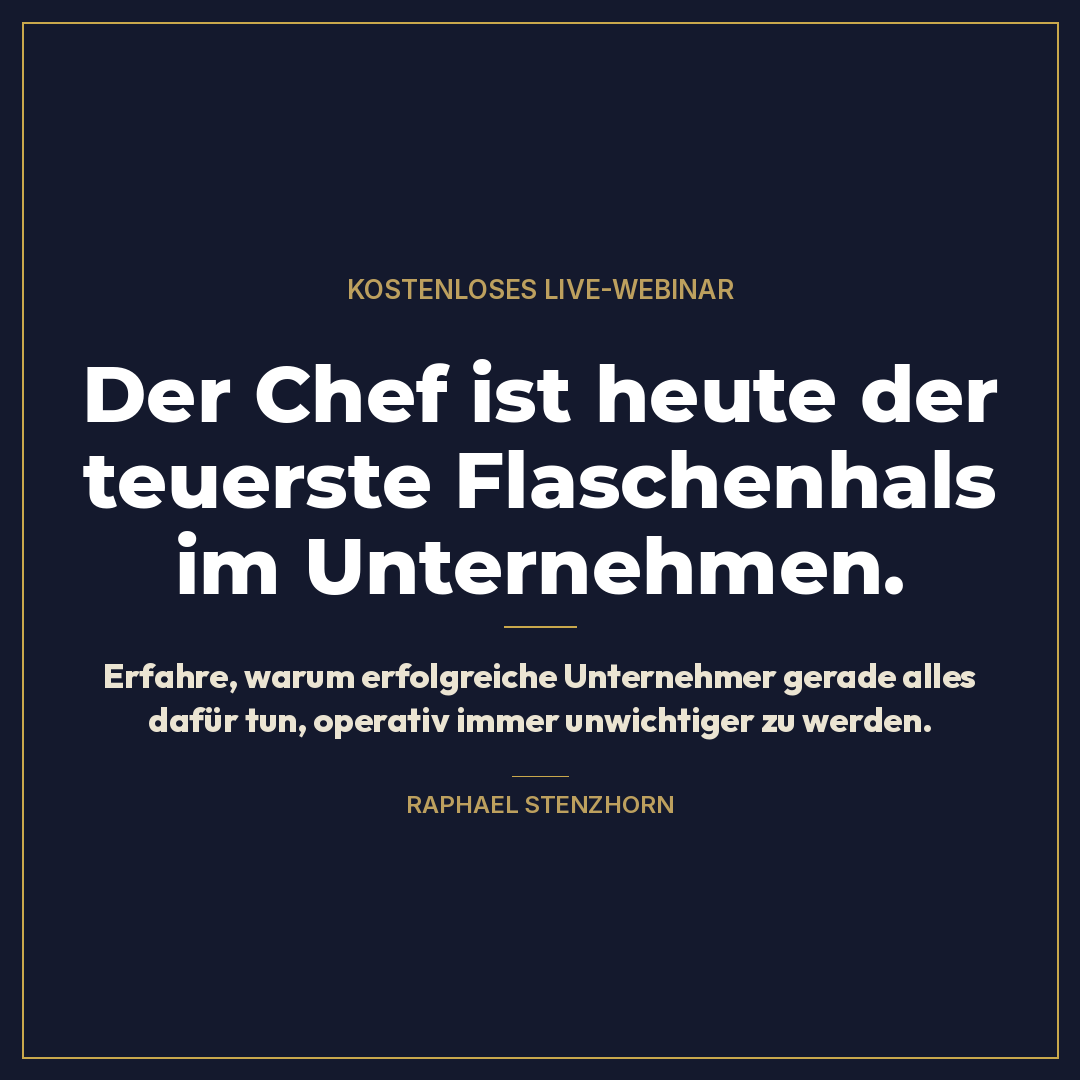 Raphael Stenzhorn - Werde vom Selbstständigen zum Unternehmer Facebook ad: 1.000+ zufriedene Kunden