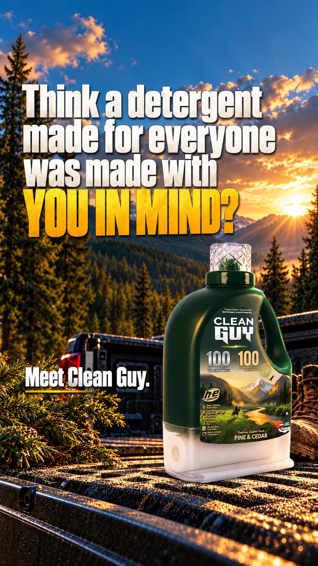 Clean Guy Facebook ad: You're a dude, not a lilac.