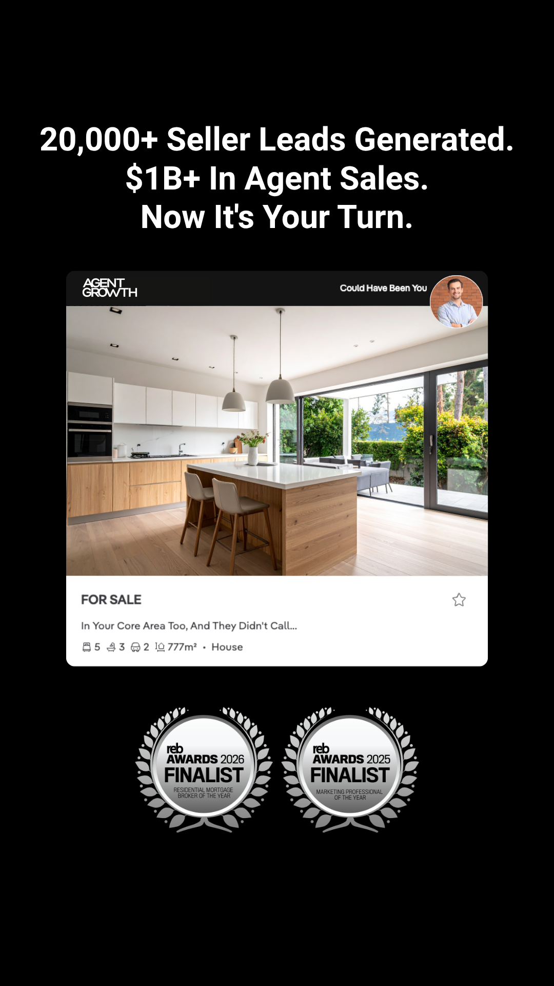 Agent Growth Facebook ad from May 12, 2026