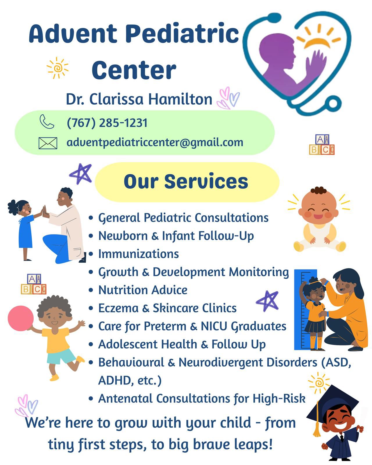 Advent Pediatric Center Facebook ad: Expert Care, Bright Futures!