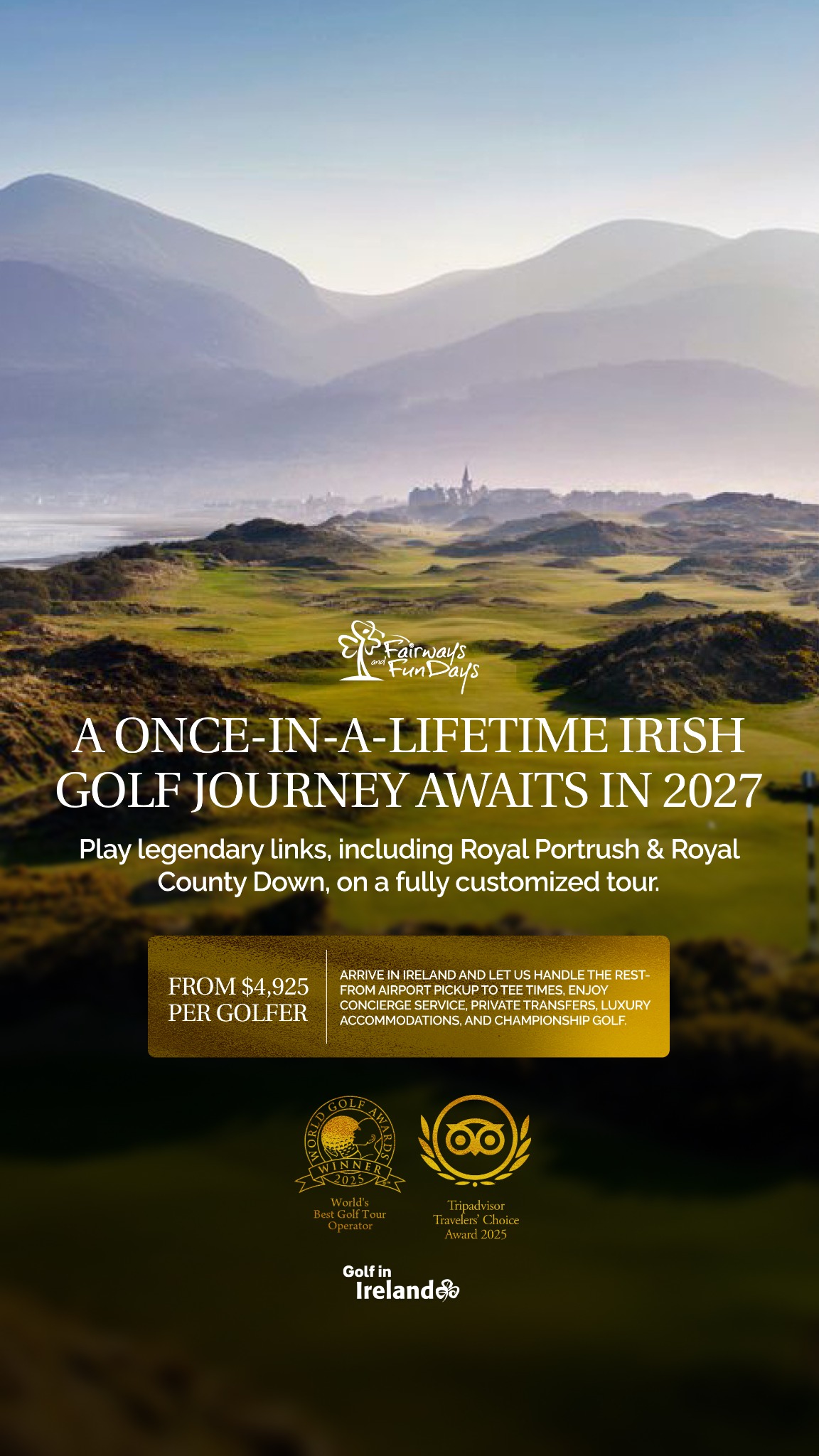 Fairways and FunDays Facebook ad from Jan 17, 2026