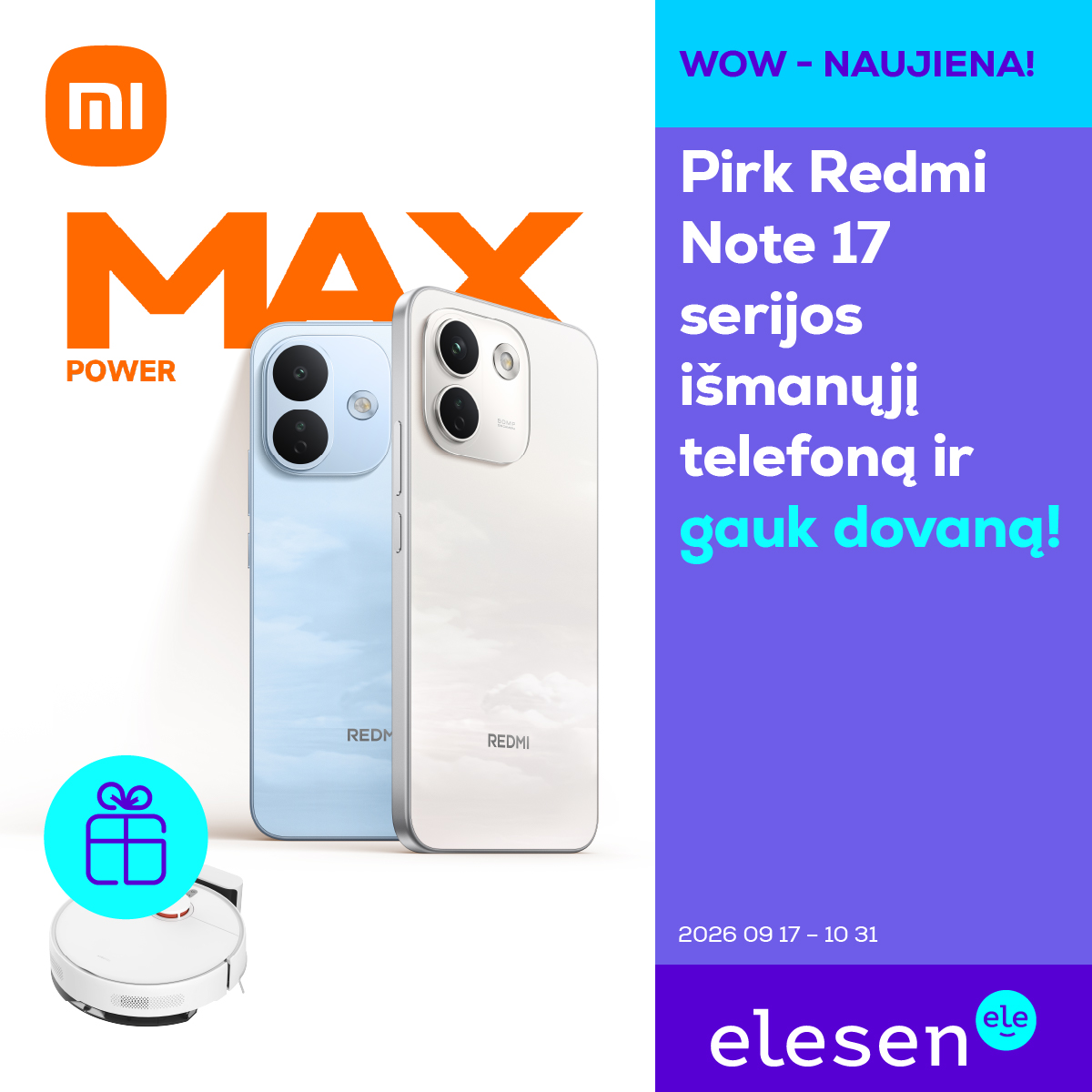 Elesen Facebook ad: Naujas Redmi. Dovana tau.