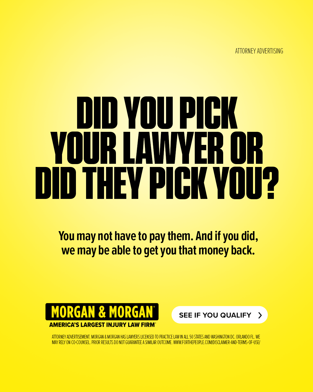 Morgan & Morgan Facebook ad