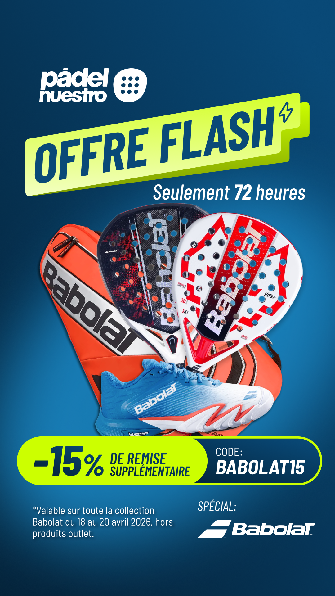 Padel Nuestro France Facebook ad
