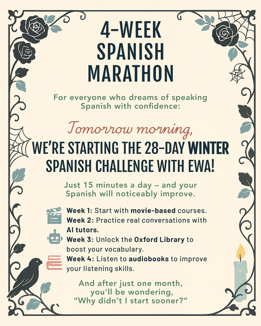 EWA: Learn Languages Facebook ad