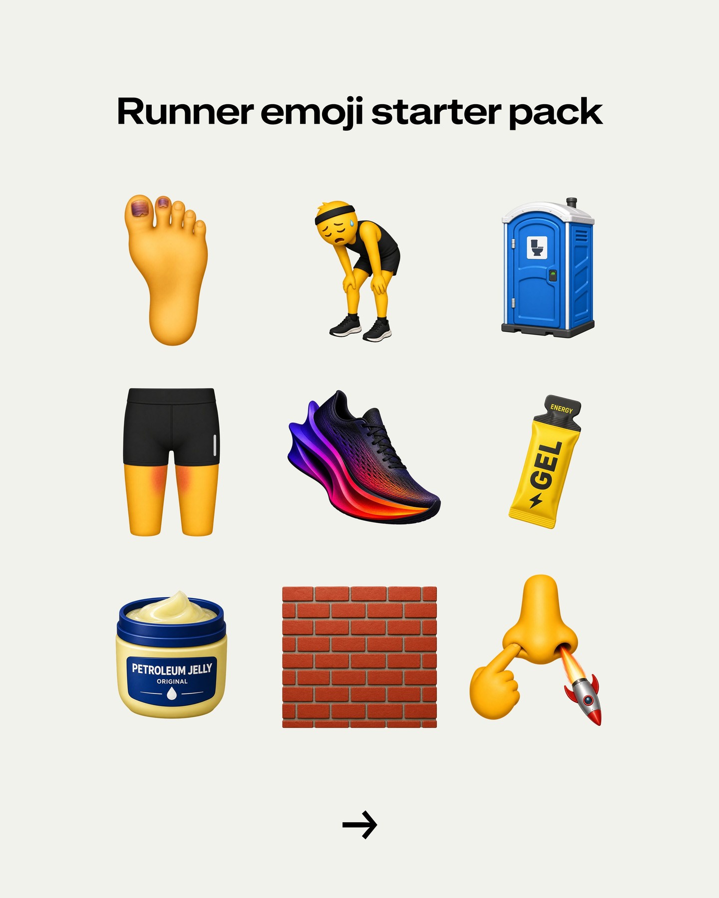 Strava Facebook ad: for next emoji update