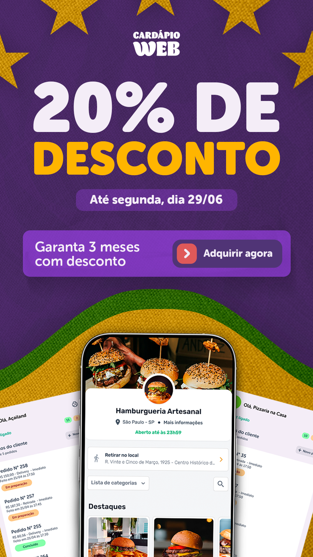 Cardápio Web Facebook ad