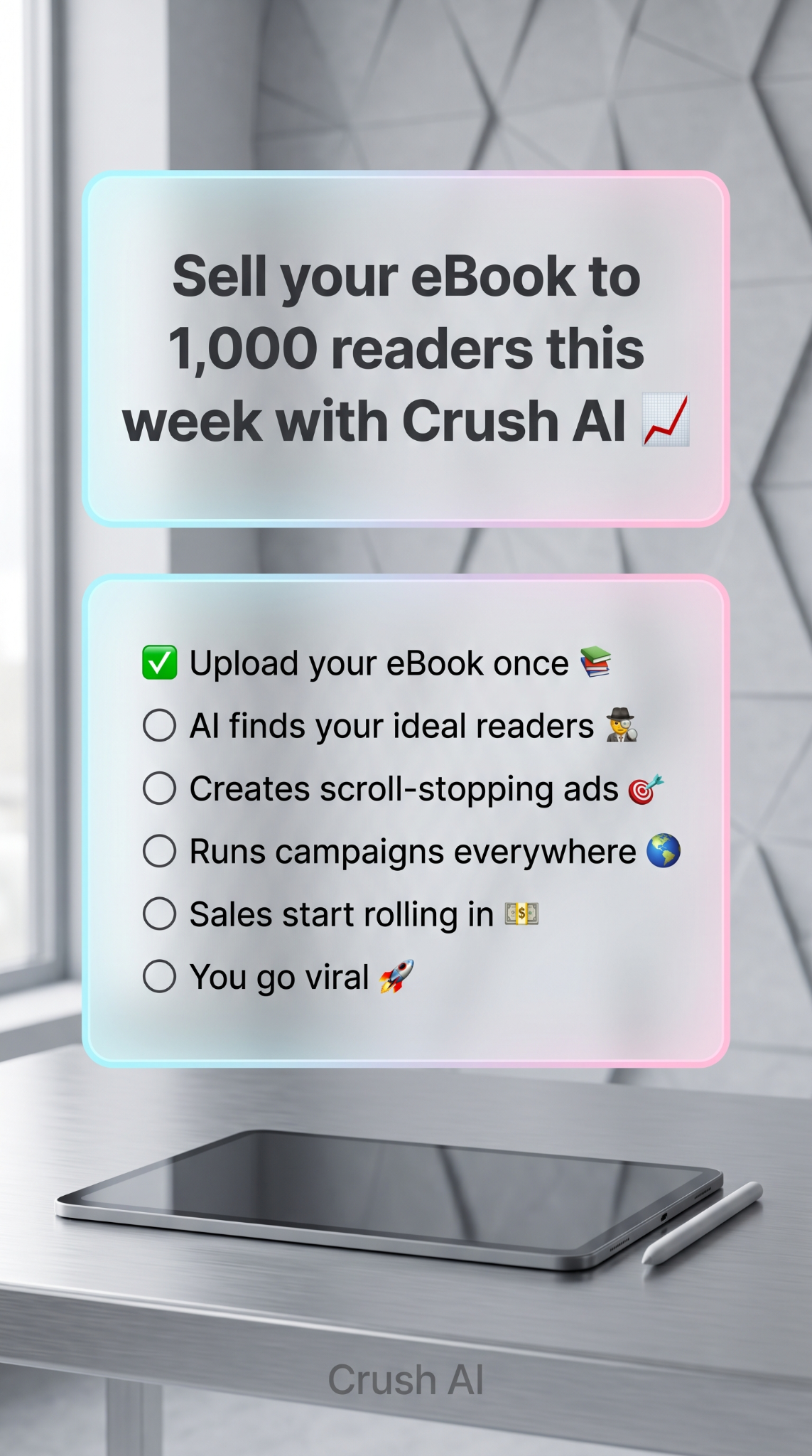 trycrush.ai Facebook ad