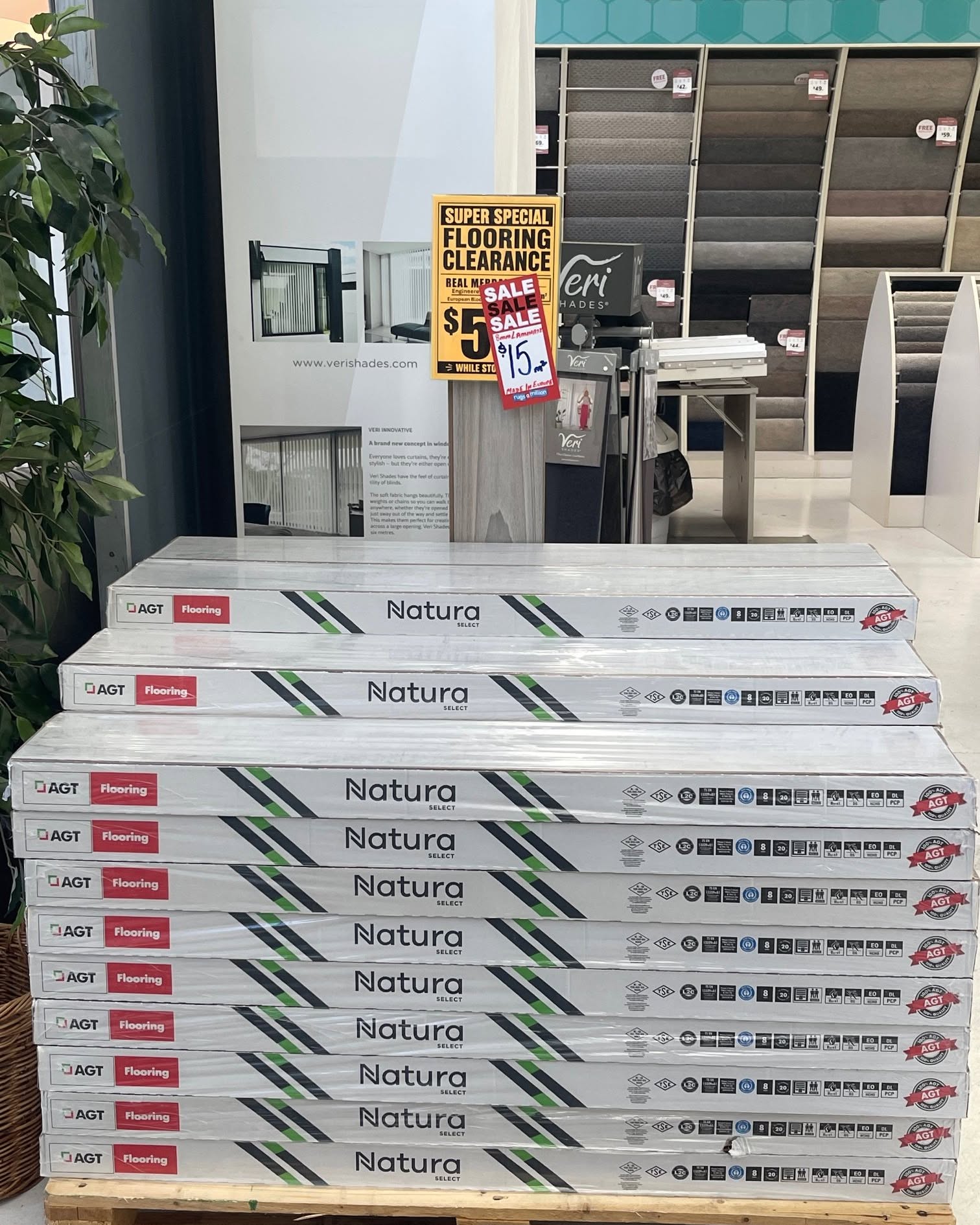 Rugsamillion Ashford Facebook ad: MASSIVE FLOORING CLEARANCE, ONLY $15/m2! AGT 8mm AC4