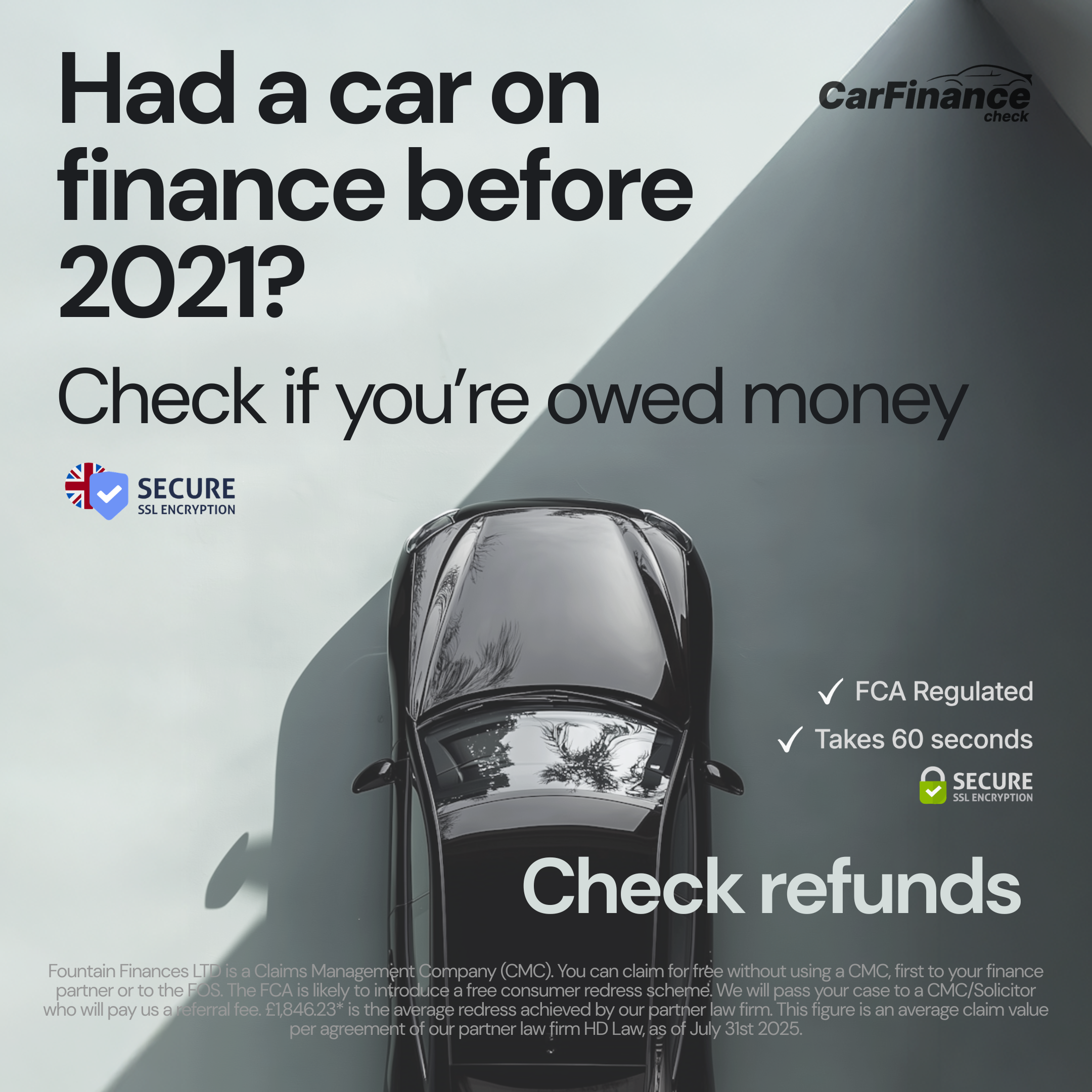 CarFinance Check Facebook ad from Mar 20, 2026