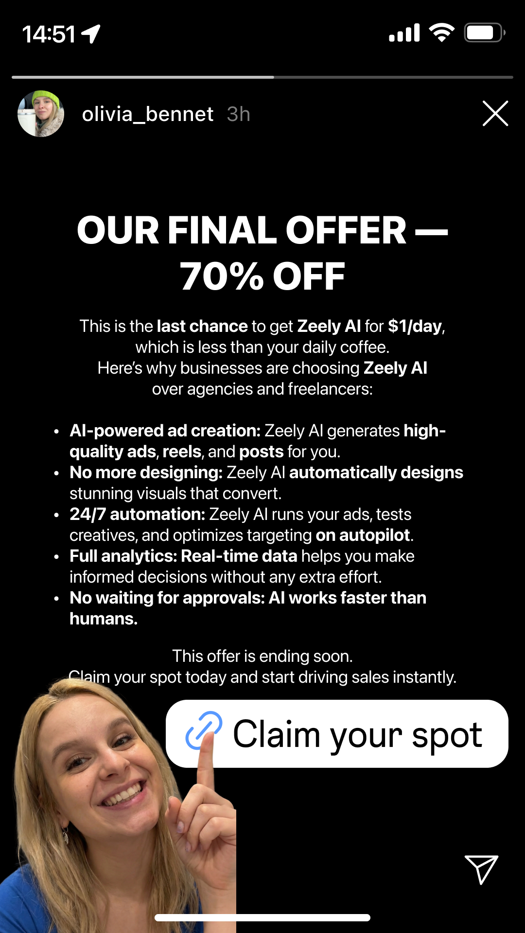 Zeely Facebook ad
