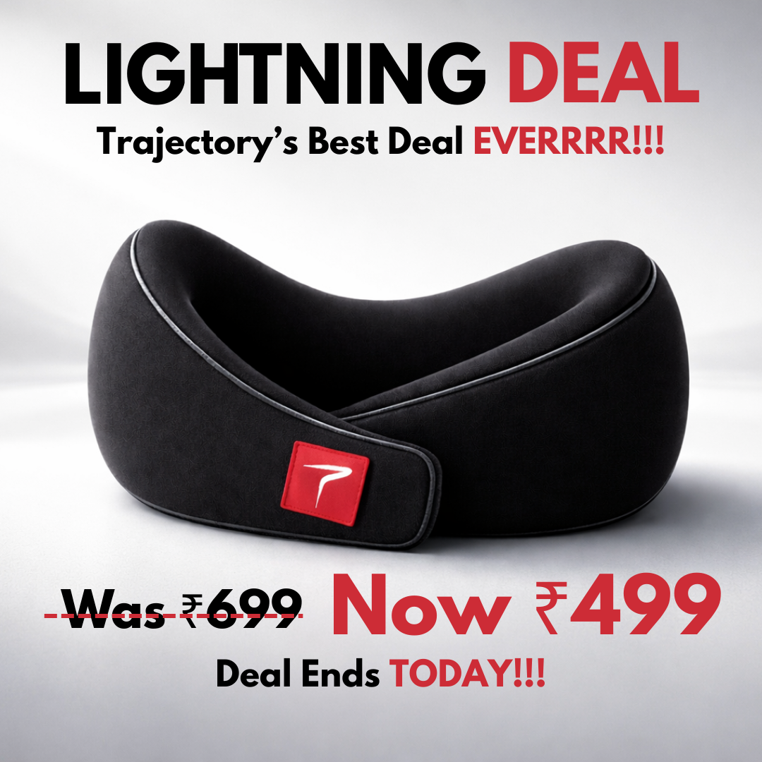 TrajectoryIndia Facebook ad: The Trajectory Neck Pillow trusted by 10,00,000+ travellers…