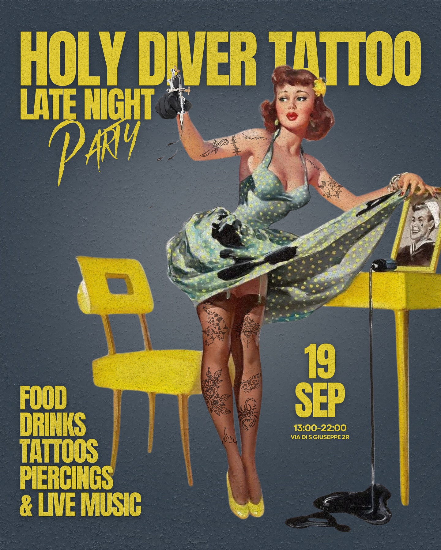 Holy Diver Tattoo Facebook ad: Join us on September 19th for another late-night…
