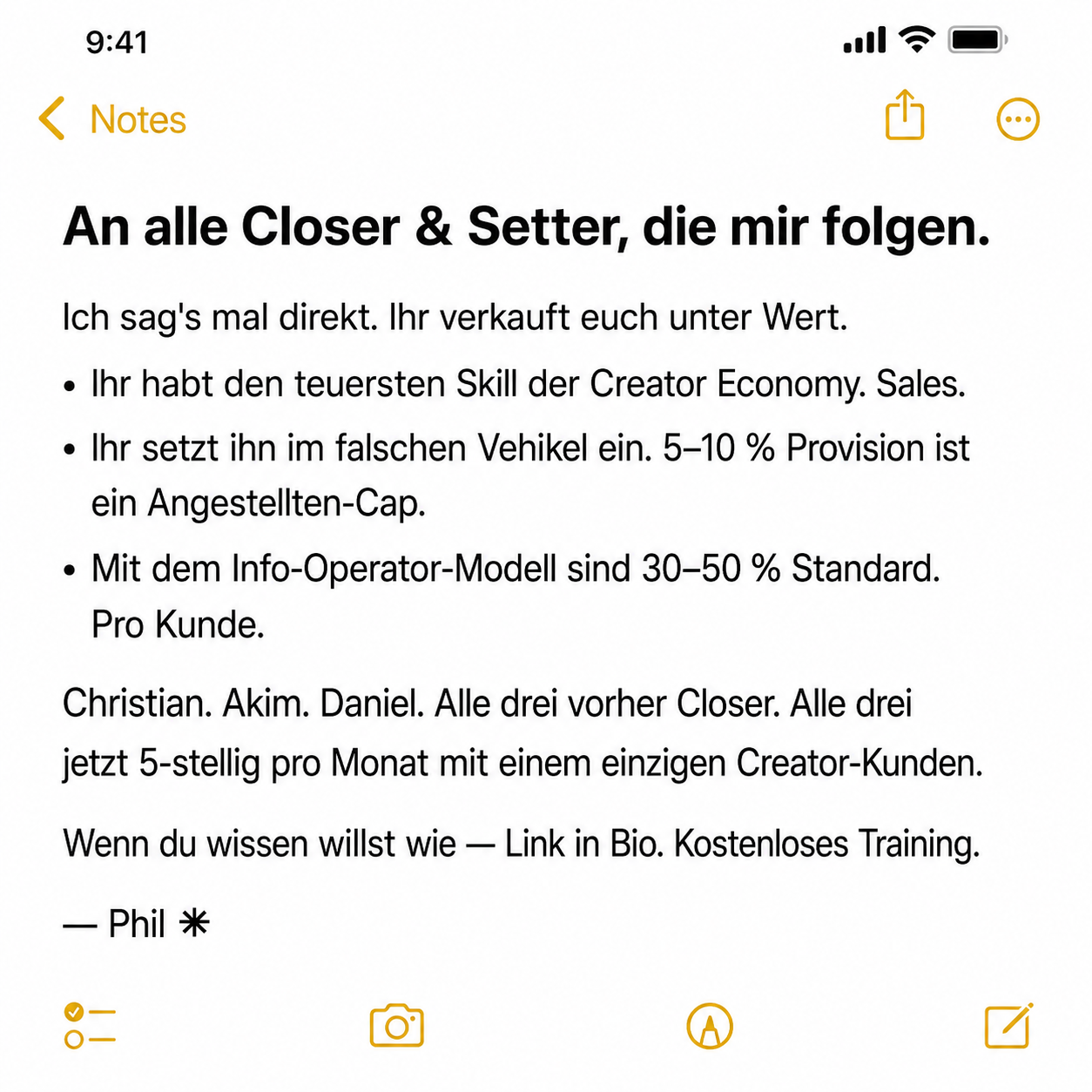 Phil Operator Facebook ad: Best Modell für Closer in 2026