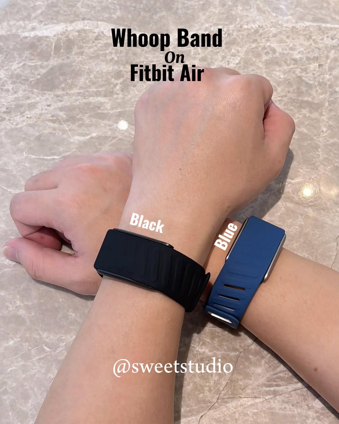 Sweet Studio Facebook ad: Whoop Band On Fitbit Air