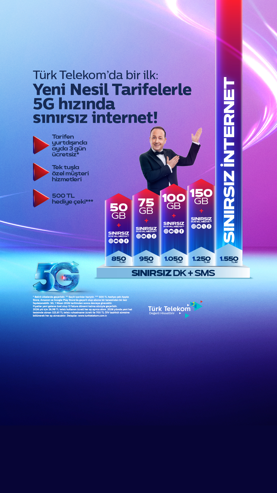Türk Telekom Facebook ad from Apr 2, 2026