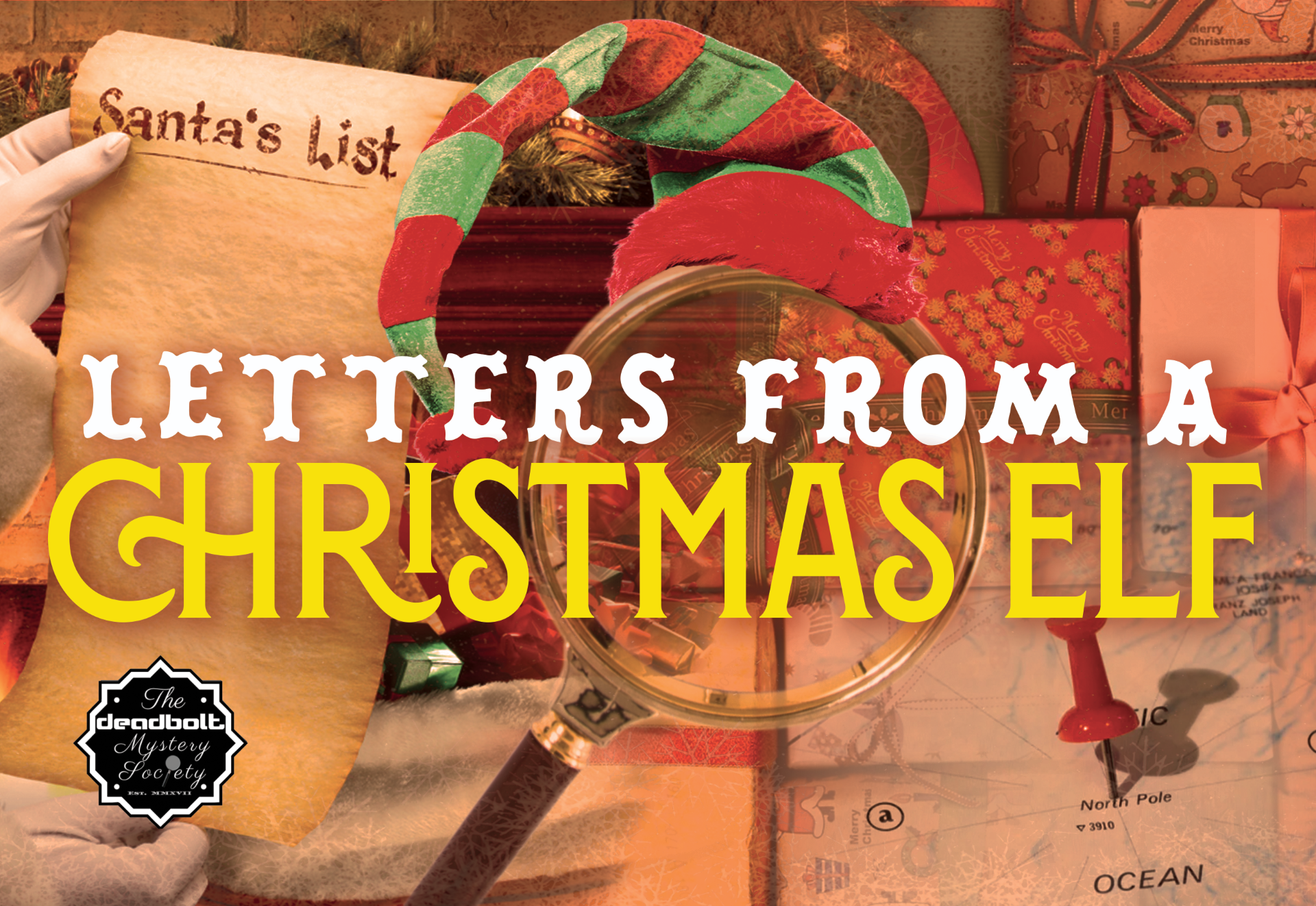 The Deadbolt Mystery Society Facebook ad: Your mission: Save Christmas.