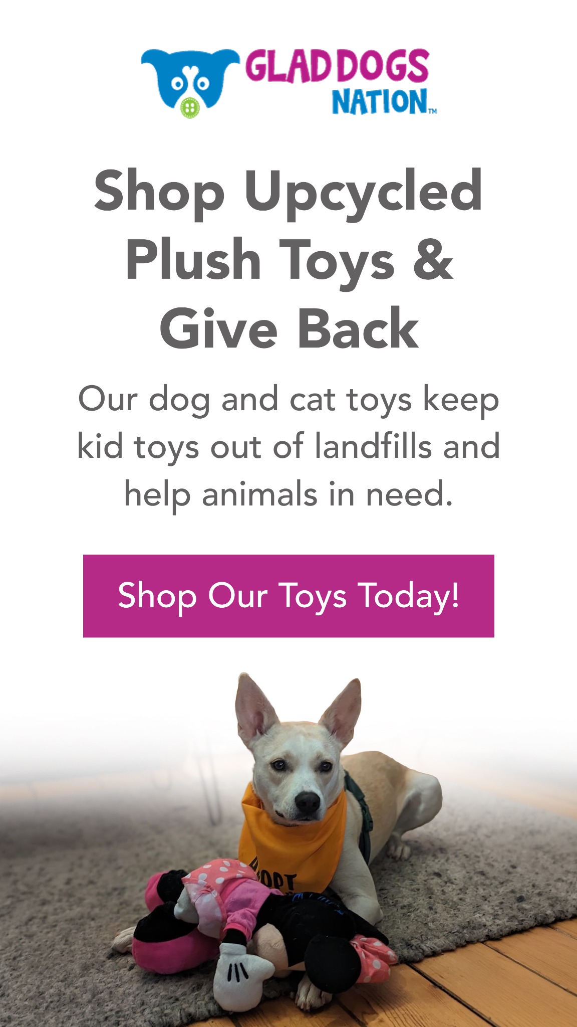Glad Dogs Nation Facebook ad from Feb 25, 2026