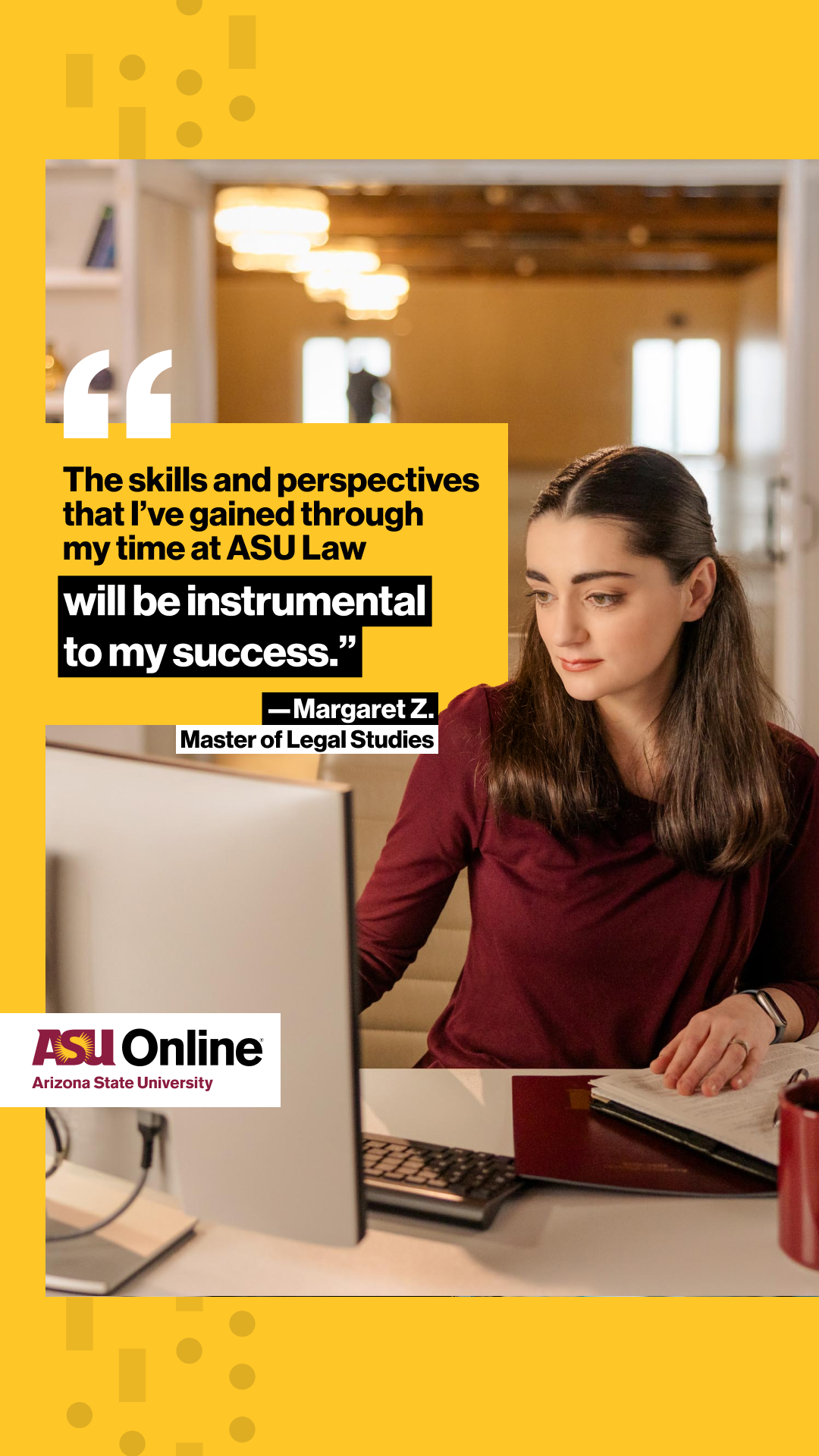 ASU Online Facebook ad