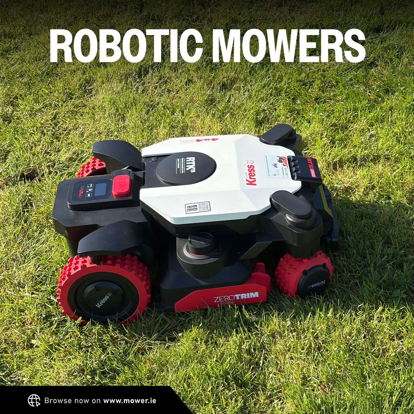 ISE Forest and Garden Facebook ad: Robotic Lawn Mowers