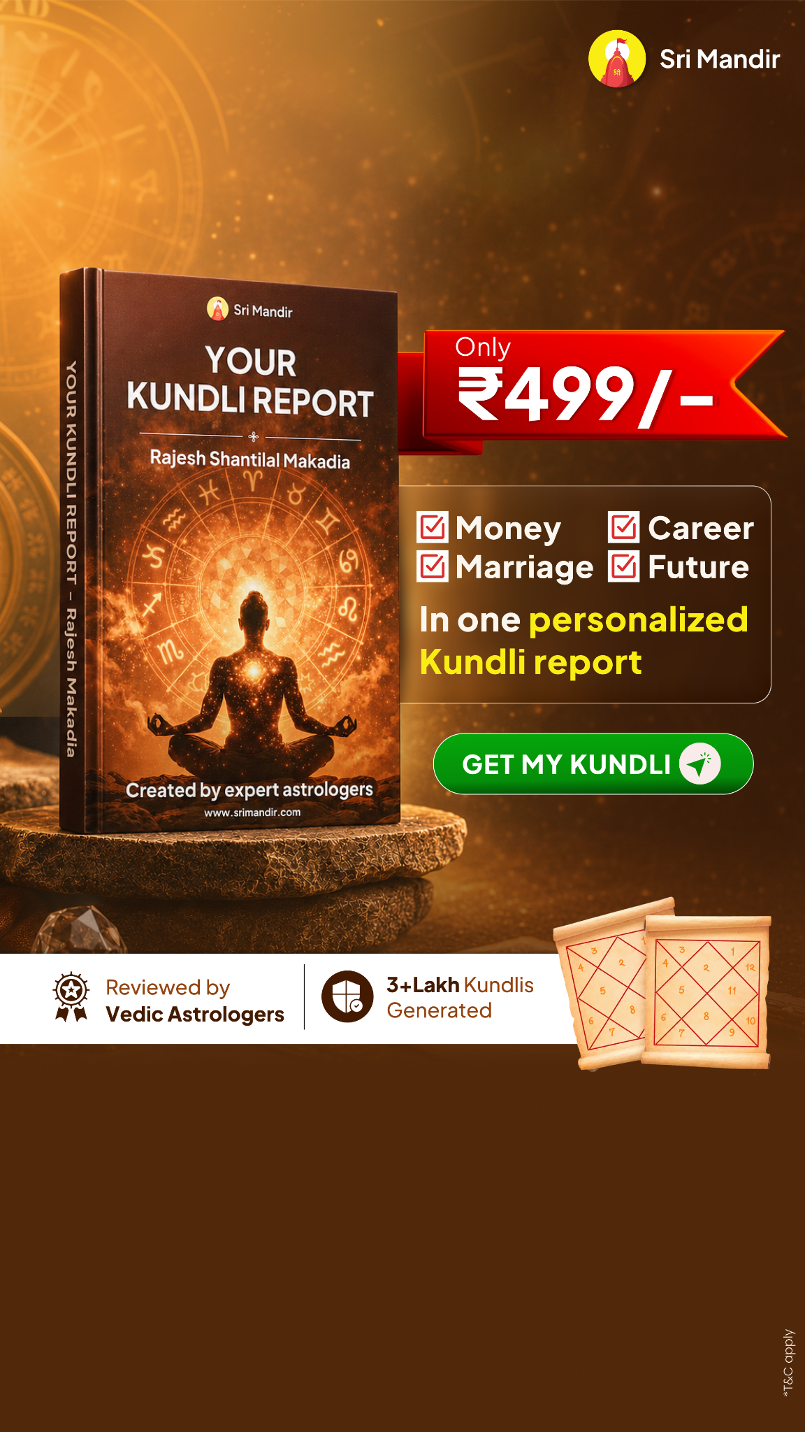 Kundli Guide by Sri Mandir Facebook ad