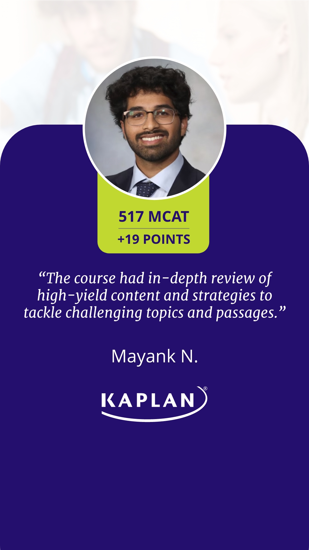 Kaplan Health Facebook ad