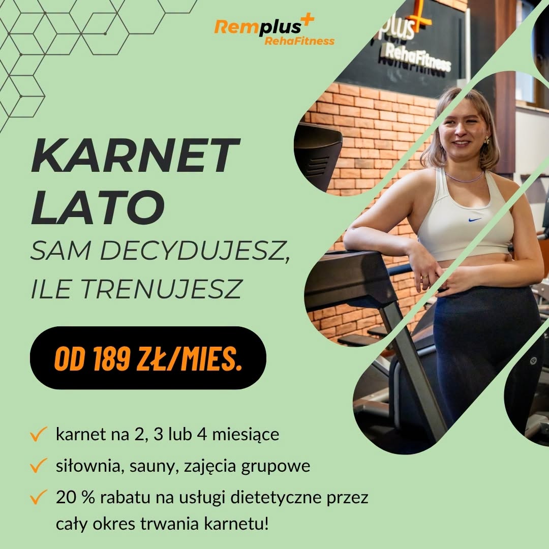 Remplus RehaFitness Facebook ad: 𝗞𝗔𝗥𝗡𝗘𝗧 LATO już w sprzedaży!